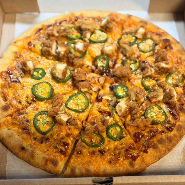 Small BBQ Chicken Pizza.