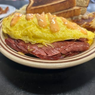 Corned Beef Reuben Omelette